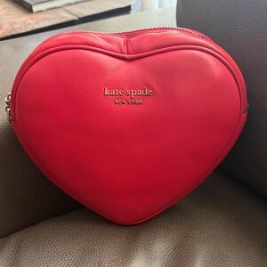 Kate Spade Heart-Shaped Crossbody Bag in Red